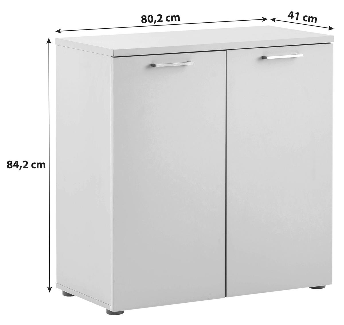 Aktenschrank Serie1500 80,2cm Holzwerkstoff/metall Hellgrau - Hellgrau, KONVENTIONELL, Holzwerkstoff (80,2/84,2/41cm) - MID.YOU