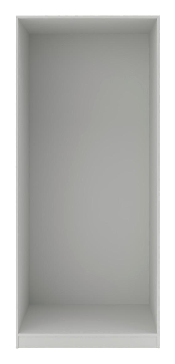Kleiderschrankkorpus 91cm Unit Weiß Dekor - Weiß, MODERN, Holzwerkstoff (91,1/210/56,5cm) - Ondega