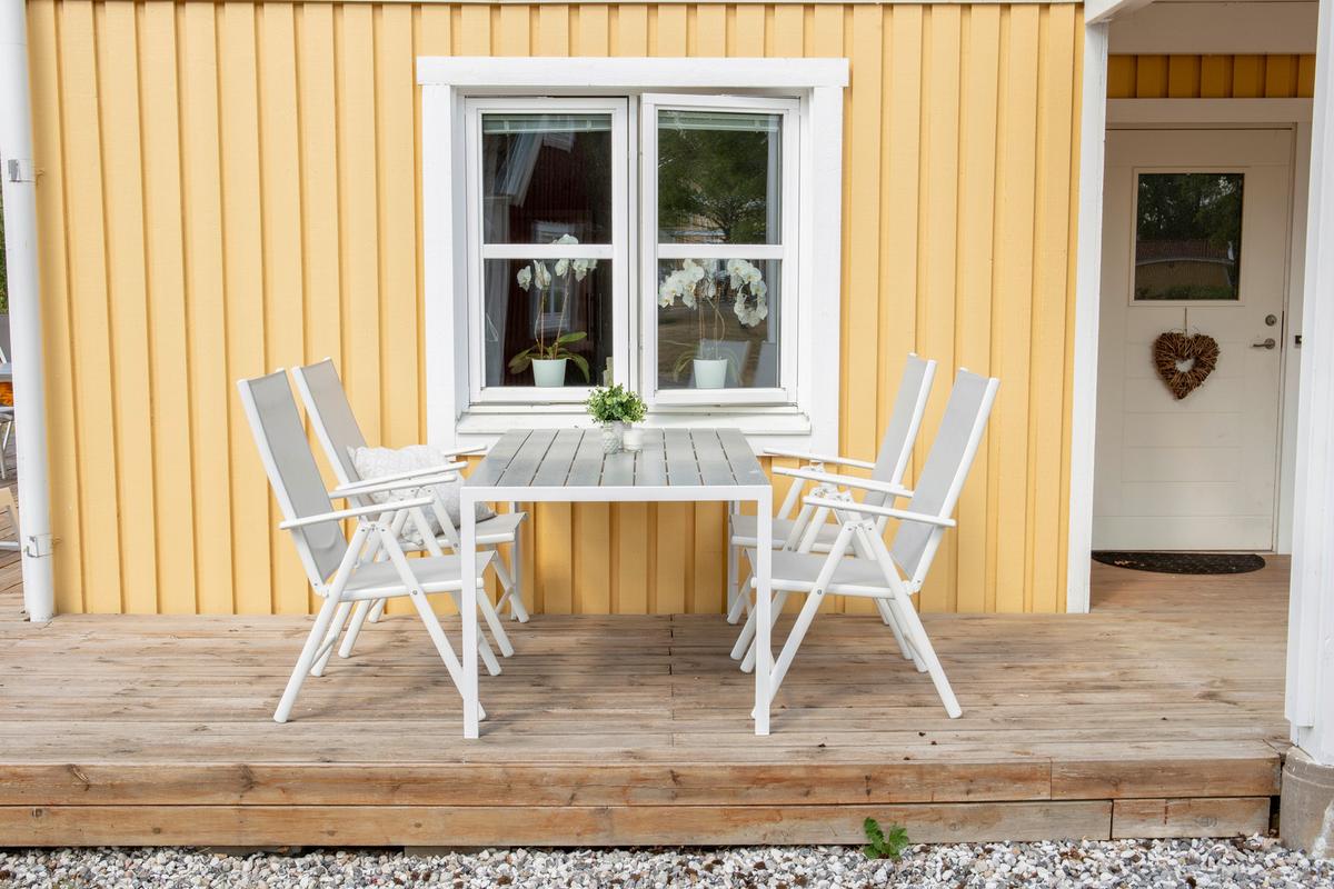 Gartensessel-set 2-tlg. Break Metall/textil - Weiß/Grau, KONVENTIONELL, Textil/Metall (55/108/62cm) - Gardenson