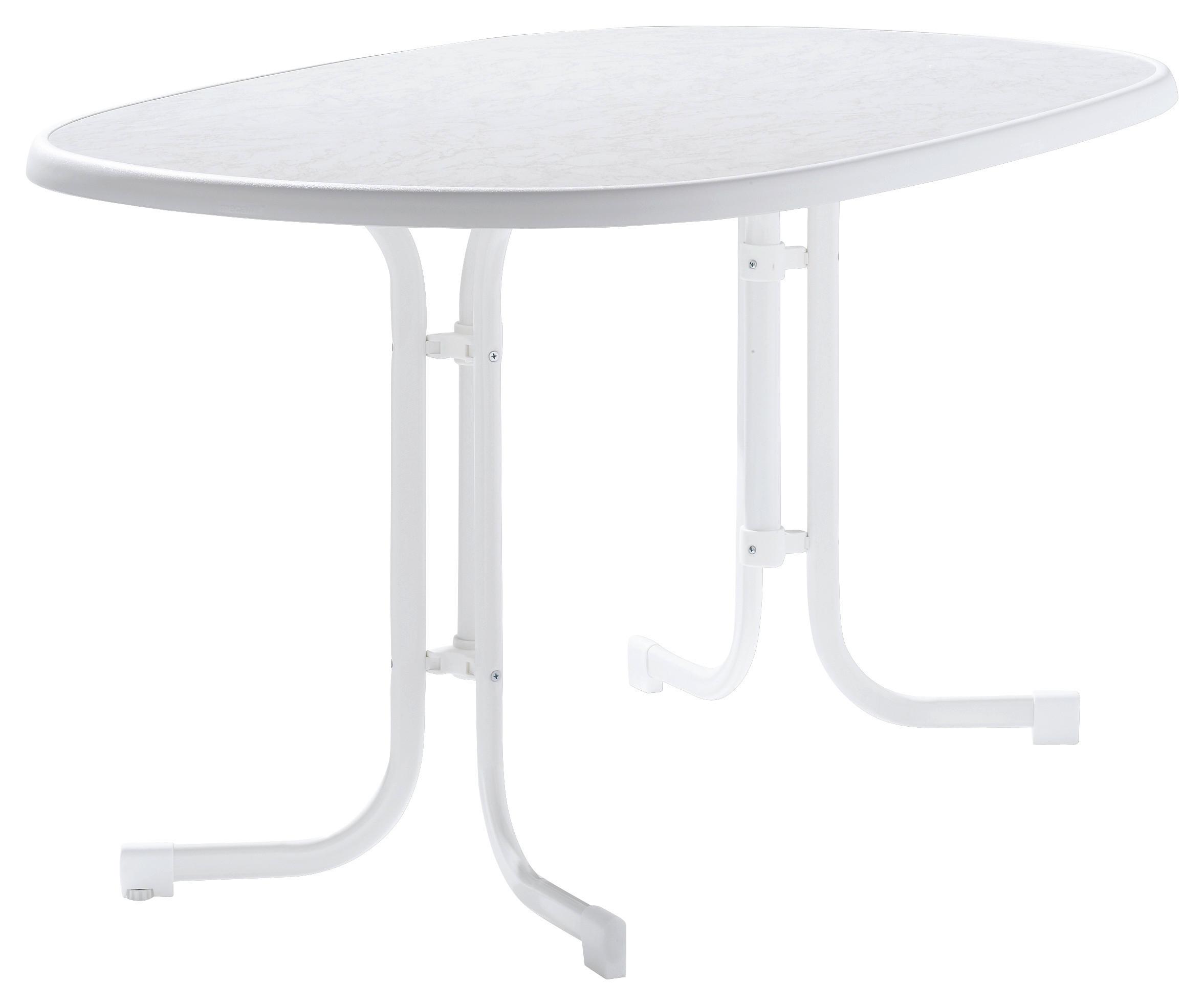 Gartentisch 247096 - Weiß, MODERN, Holzwerkstoff/Metall (140/90/72cm) - Sieger