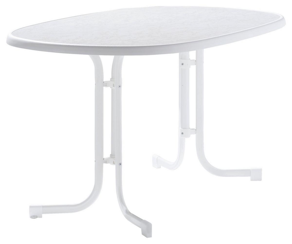 Gartentisch 247096 - Weiß, MODERN, Holzwerkstoff/Metall (140/90/72cm) - Sieger