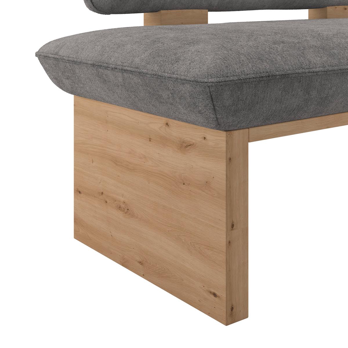 SITZBANK BELUNA II - Eichefarben/Grau, KONVENTIONELL, Holzwerkstoff/Textil (120/87/67cm) - James Wood