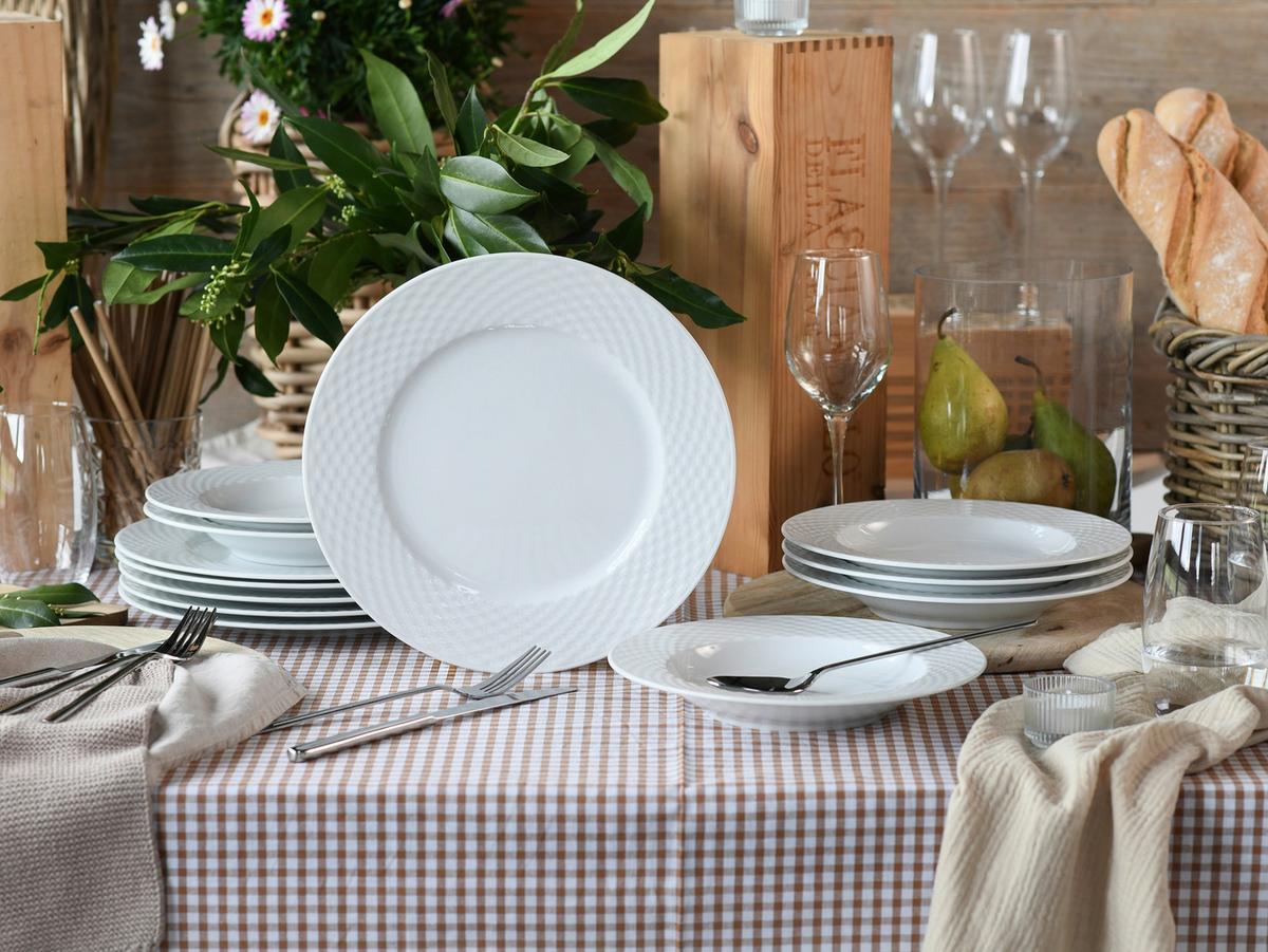 JEDÁLENSKÝ SERVIS POLO - biela, Basics, keramika - Creatable