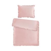 POSTEĽNÁ BIELIZEŇ Ruschen, 70/90 140/200cm - ružová, Romantik / Landhaus, textil (140/200cm) - Zandiara