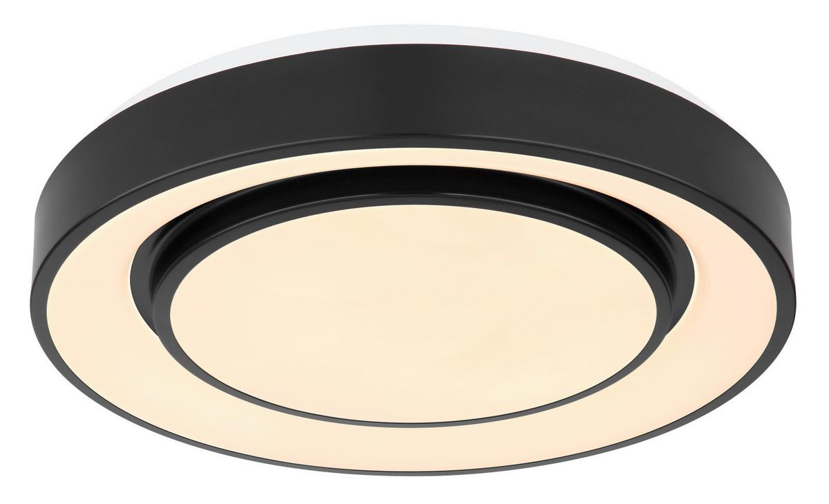 STROPNÉ LED SVIETIDLO SULLY - čierna/opálová, Design, kov/plast (38/7.5cm) - Globo