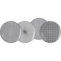 PLYTKÝ TANIER Shiva - čierna/biela, Lifestyle, keramika (26/2,5cm) - Modern Living
