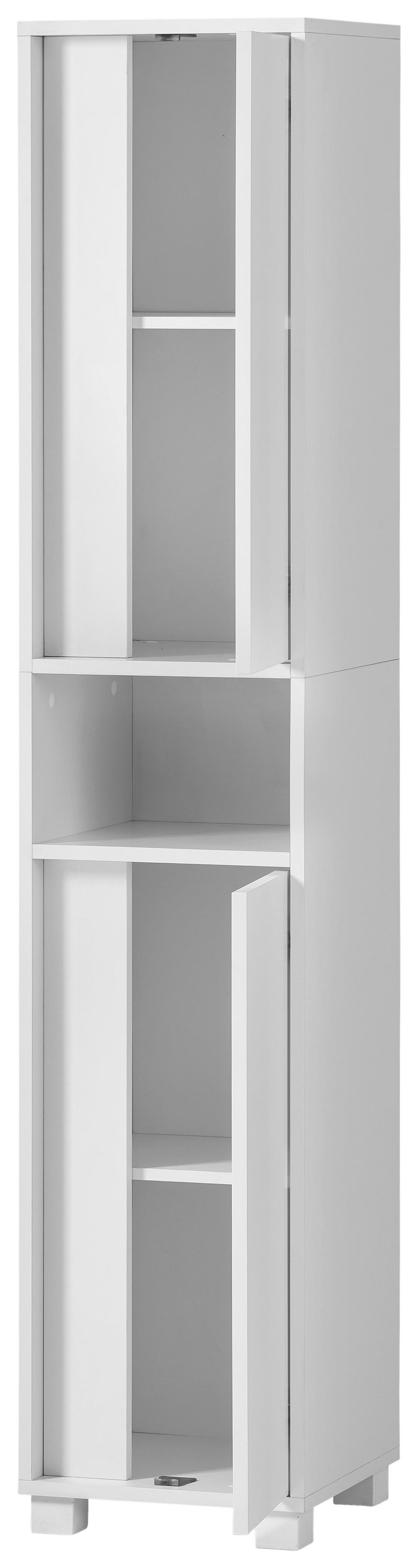 Badezimmer Hochschrank Dex H 330 32,6x164,7 cm Weiß - Weiß, MODERN, Holzwerkstoff (32,6/164,7/33,0cm) - MID.YOU