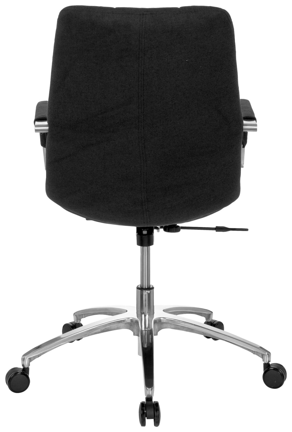 Drehstuhl Saranto Schwarz - Silberfarben/Schwarz, MODERN, Kunststoff/Textil (58/102/60cm) - MID.YOU