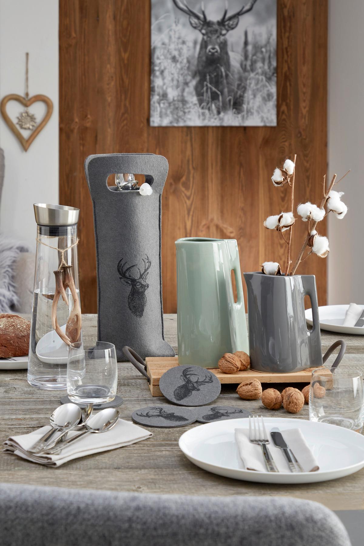 Dekor Váza Hermen - szürke, Modern, kerámia (14/8,5/16,3cm) - Luca Bessoni