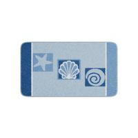 Badematte Ayla - Blau, Basics, Textil (65/115cm) - Grund