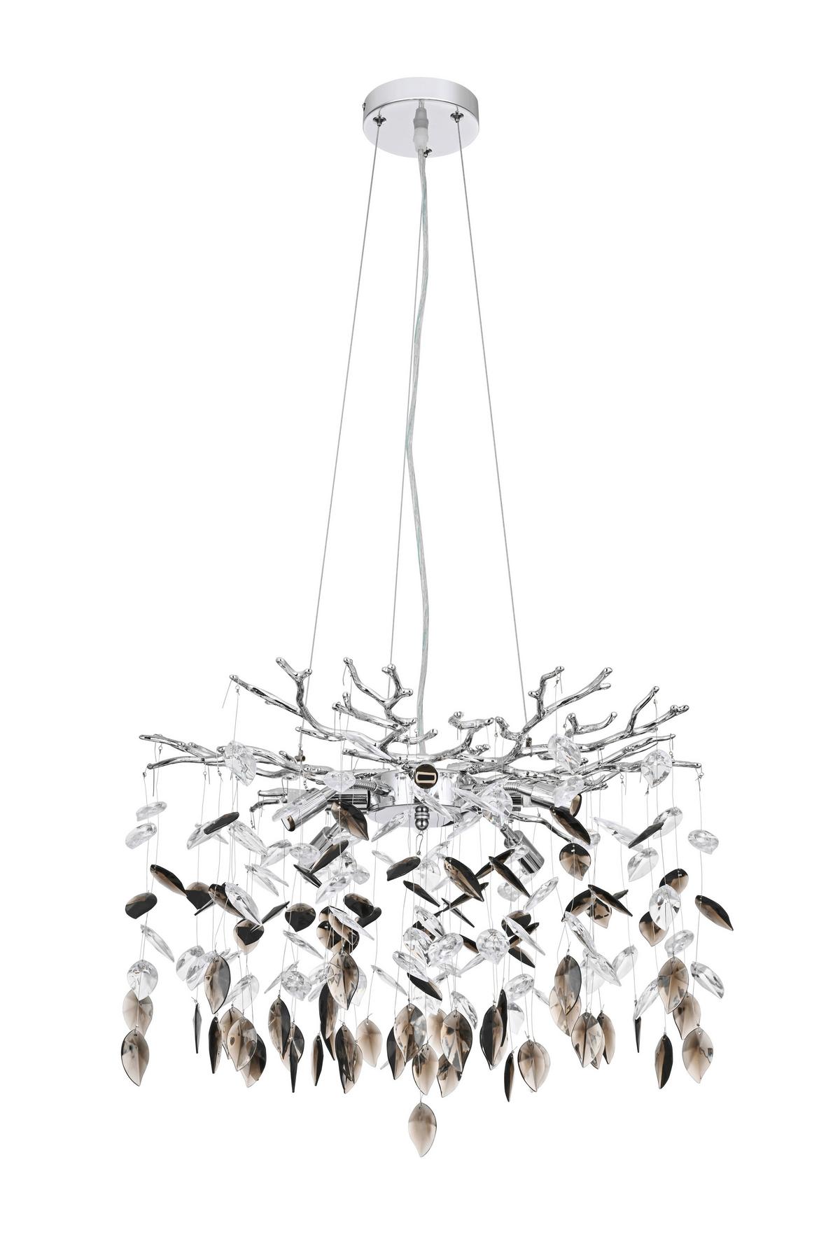 ZÁVESNÉ SVIETIDLO MONI - číra/sivá, Modern, kov/plast (60/60/120cm) - Mömax