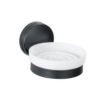 Seifenschale Static Loc Plus Pavia 24897100 - Schwarz/Weiß, MODERN, Metall (10/6,5/12cm) - Wenko