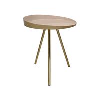 Beistelltisch Morrison Creme/Goldfarben - Goldfarben/Creme, Trend, Metall (51/51/50cm) - Kayoom