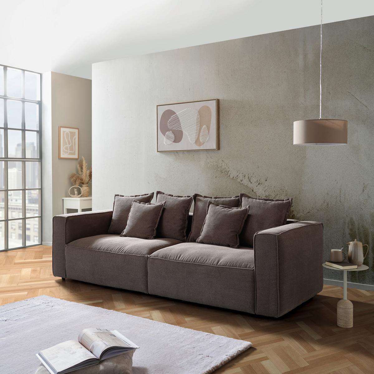 Bigsofa Cowboy - Grau, MODERN, Textil (280/72/109cm)