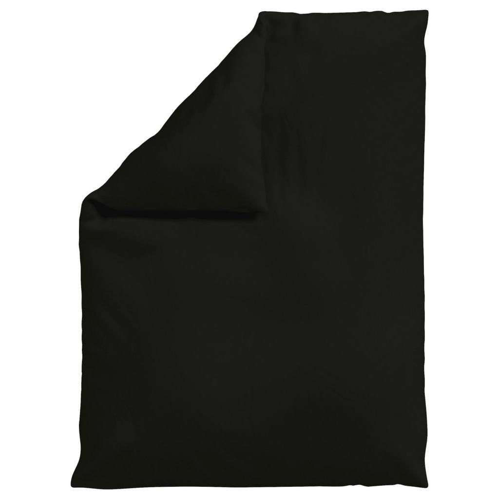 Bettdeckenbezug Knitted Jersey 155x220 cm Schwarz