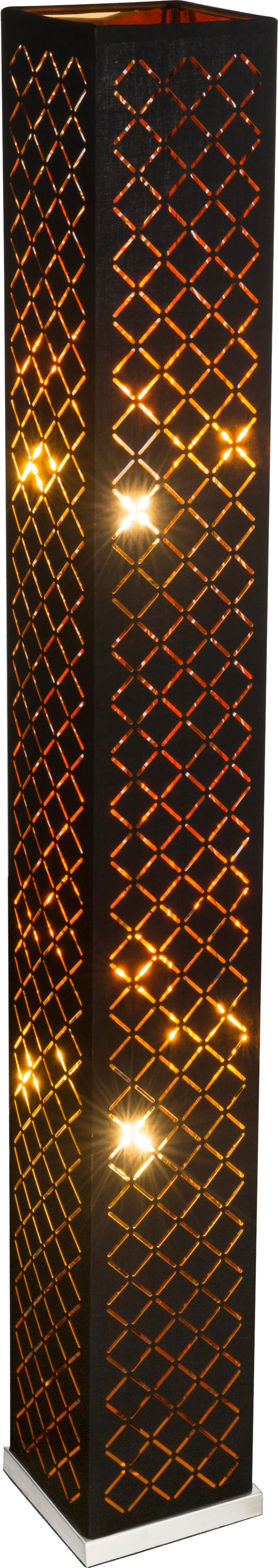 Stojací lampa Elin V: 118cm, 40 Watt - černá/barvy zlata, Lifestyle, kov/textil (15/118cm) - Mömax