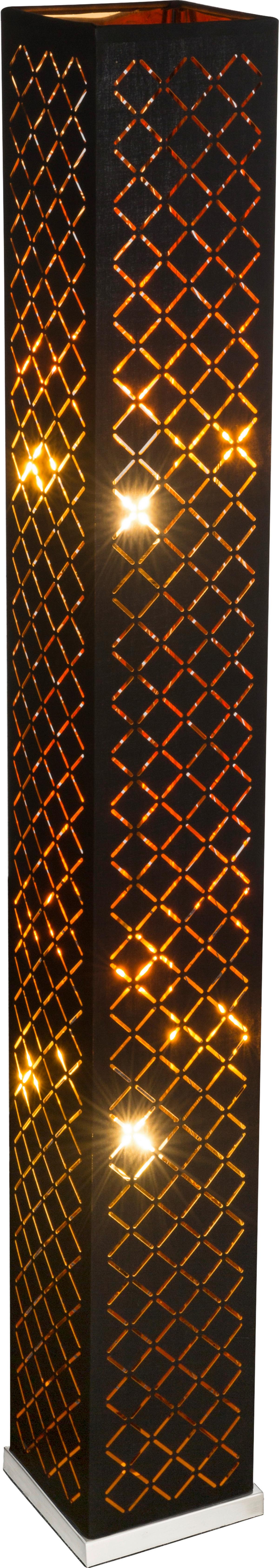 Stojací lampa Elin V: 118cm, 40 Watt - černá/barvy zlata, Lifestyle, kov/textil (15/118cm) - Mömax