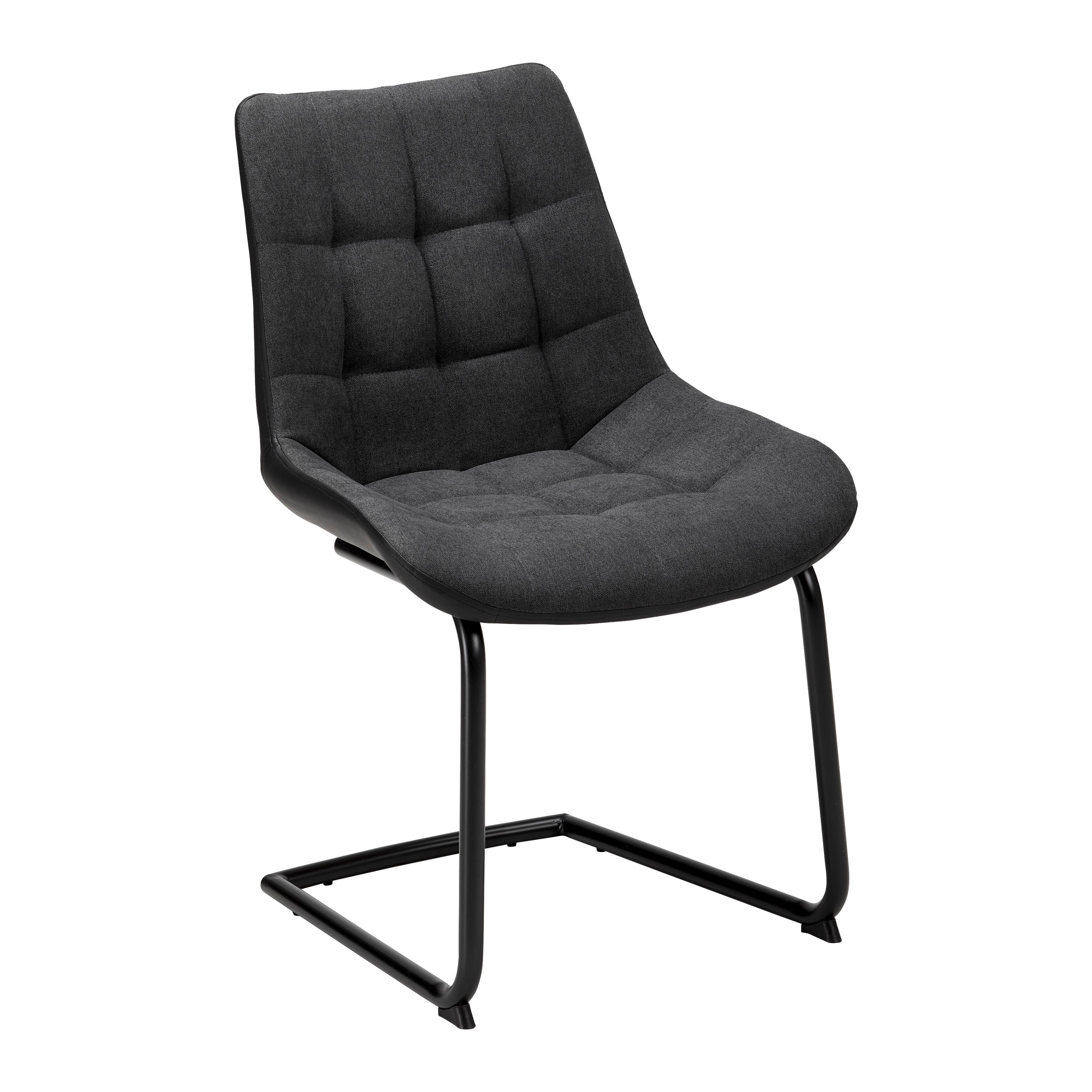 Stolička "Marilea", čierna, pružné podnožie - čierna/tmavosivá, Modern, kov/drevo (53/86/61cm) - Bessagi Home