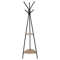 Ruhaállvány Mailand - natúr színű/fekete, Modern, faalapú anyag/fém (49/179cm)