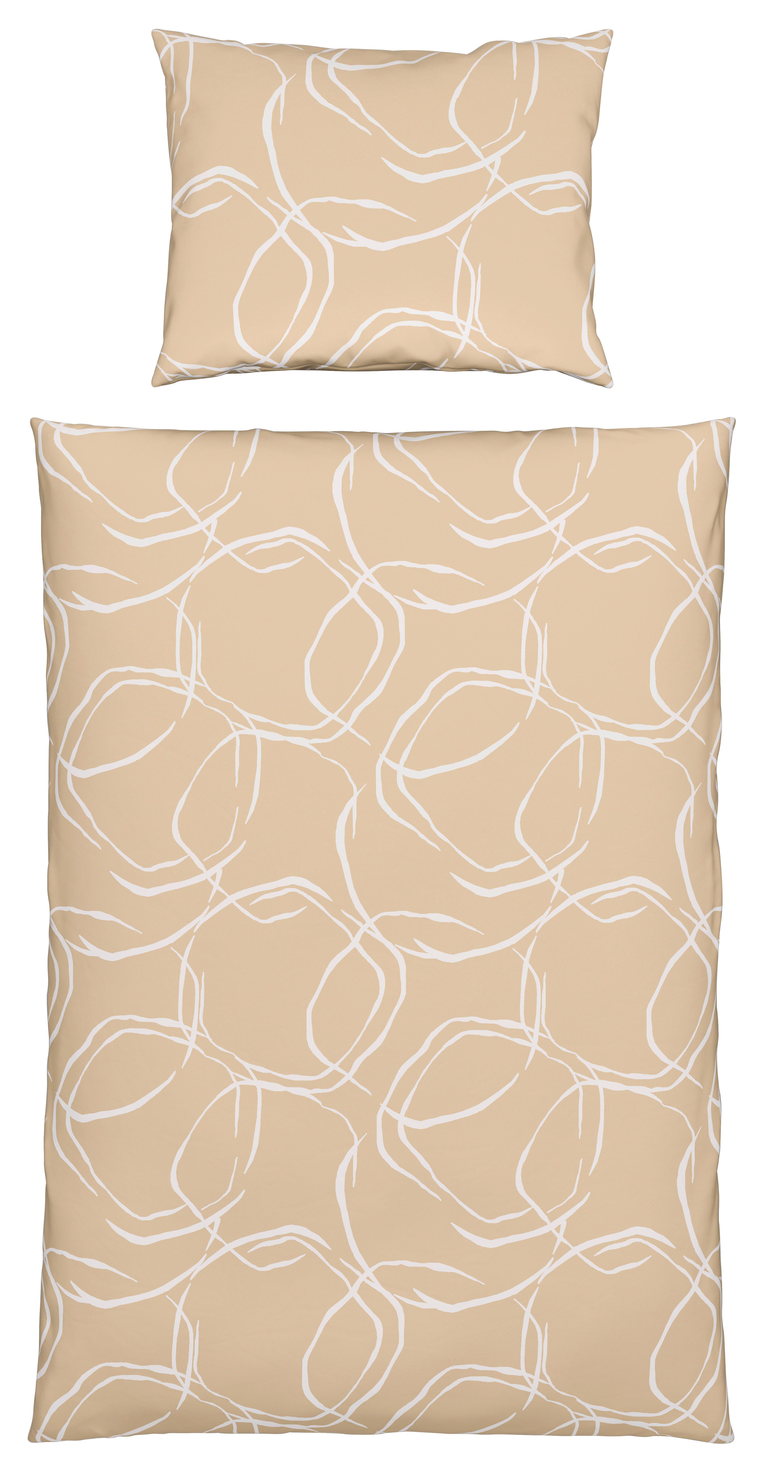 Bettwäsche Stones - Beige, MODERN, Textil - Luca Bessoni