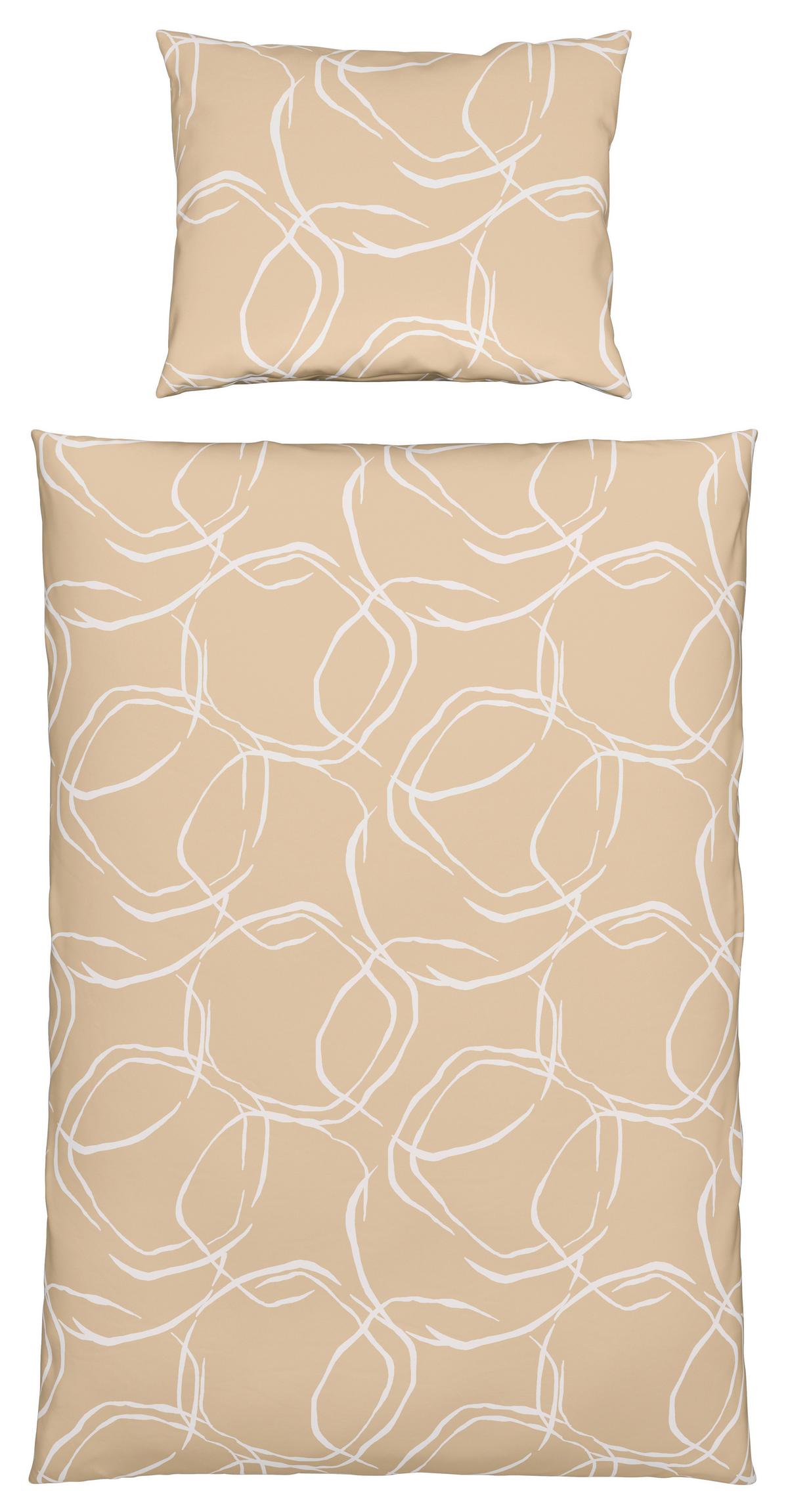 Bettwäsche Stones - Beige, MODERN, Textil - Luca Bessoni