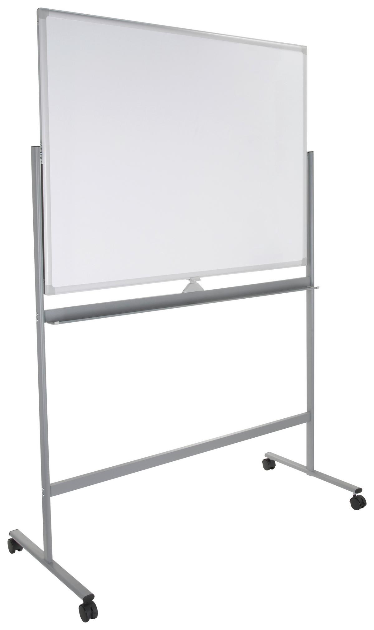 Whiteboard Multiboard I - Silberfarben/Weiß, Basics, Metall (128/187/54cm) - MID.YOU