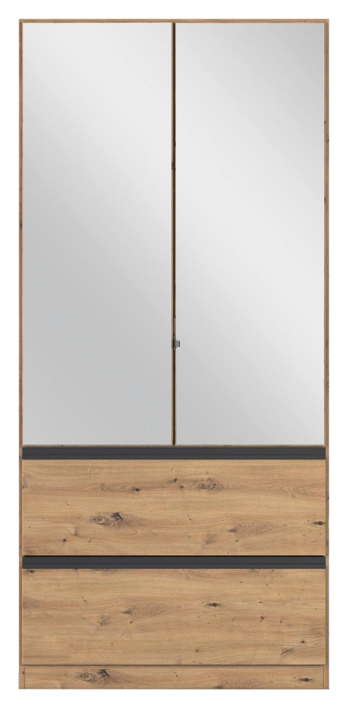 Drehtürenschrank Costa Eiche Artisan Dekor - Eiche Artisan, MODERN, Holzwerkstoff (91/197/54cm) - Rauch Möbel