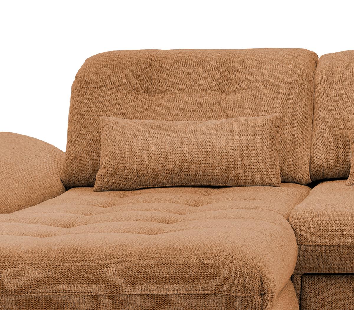 Ecksofa mit Bettkasten Rigatti Currygelb S: 184x314cm - Chromfarben/Currygelb, MODERN, Textil (184/314cm) - Livetastic