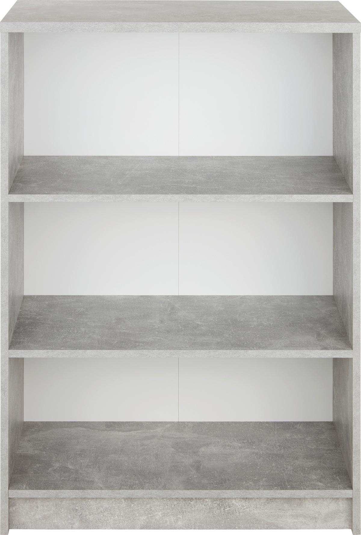 Regal 4-you New B 74 Cm, Betonoptik - Schwarz/Weiß, MODERN, Holzwerkstoff (74/111,5/34,6cm)