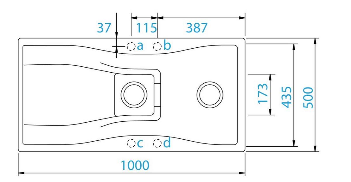 Granitový drez SCHOCK Waterfall D-150 POLARIS - biela, Modern, kameň (100/18/14/50cm) - Schock