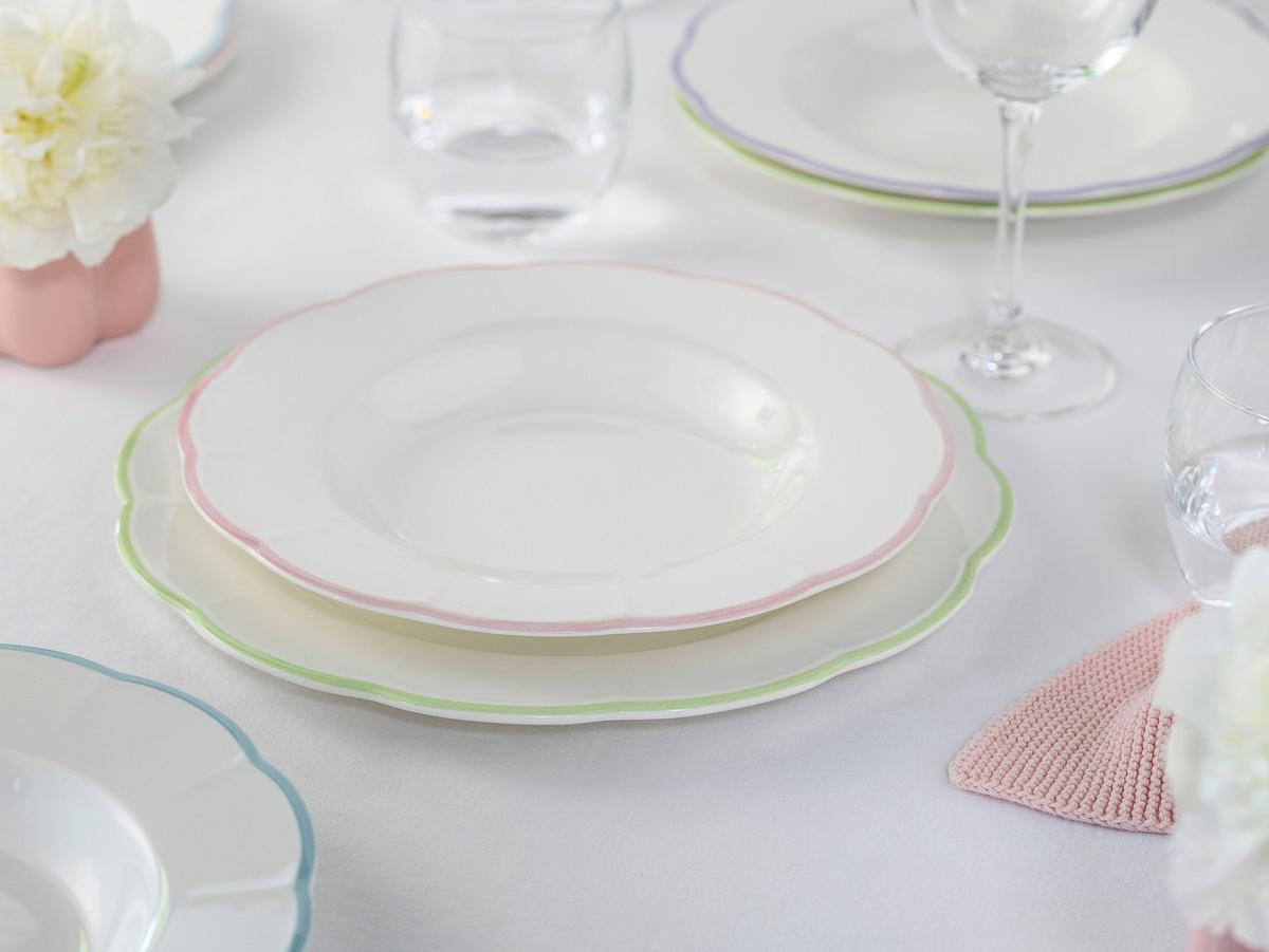 Tafelservice 8 -Teilig. Steingut, multicolor - Hellrosa/Lila, Basics, Keramik - Creatable