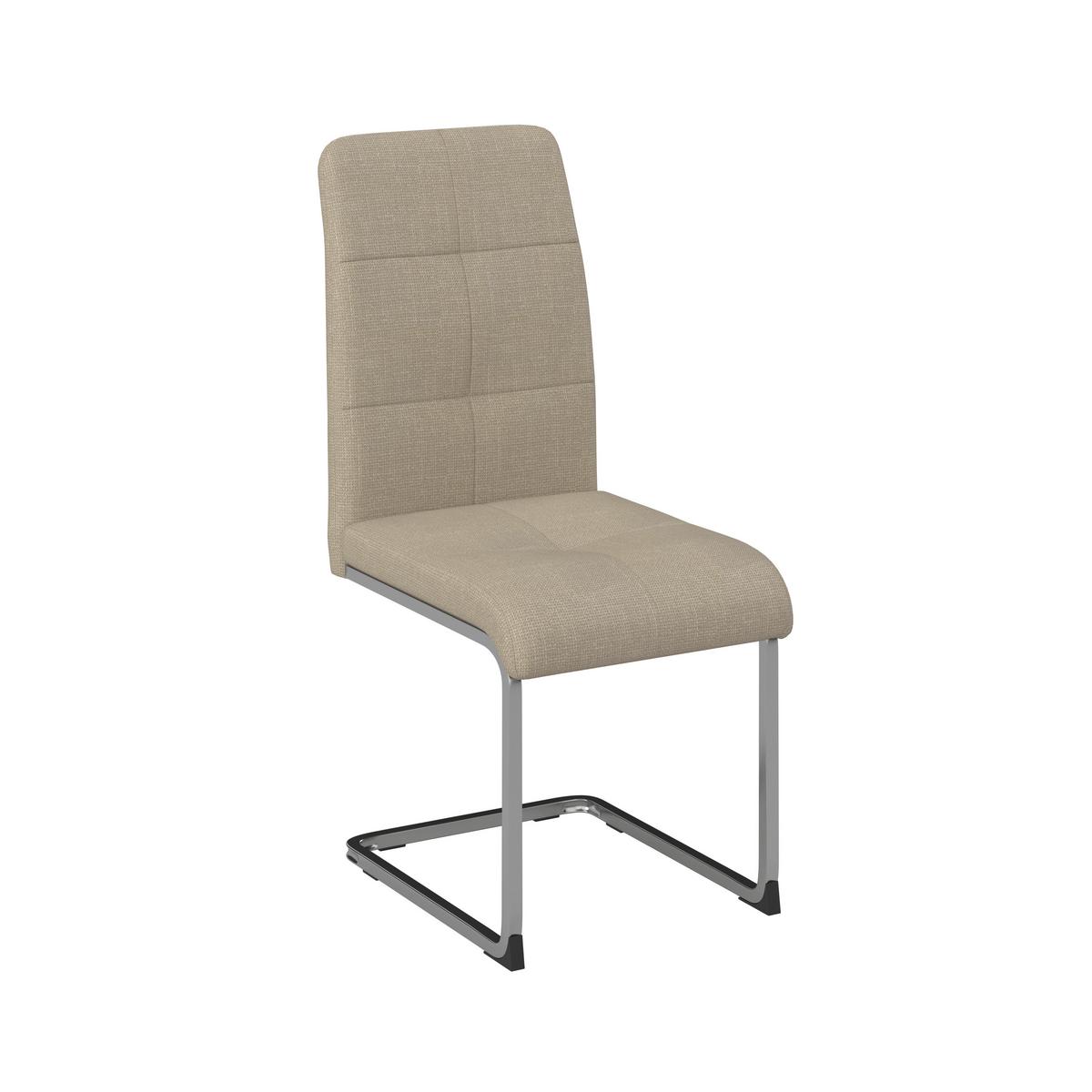 HOUPACÍ ŽIDLE LUCIE - krémová/barvy niklu, Moderní, kov/textil (43/99/60cm) - Bessagi Home