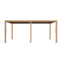 Pavillon Mirador 600x300 Cm Wetterfest, Gartenpavillon - Anthrazit/Braun, MODERN, Metall (600/250/300cm) - Gardenson