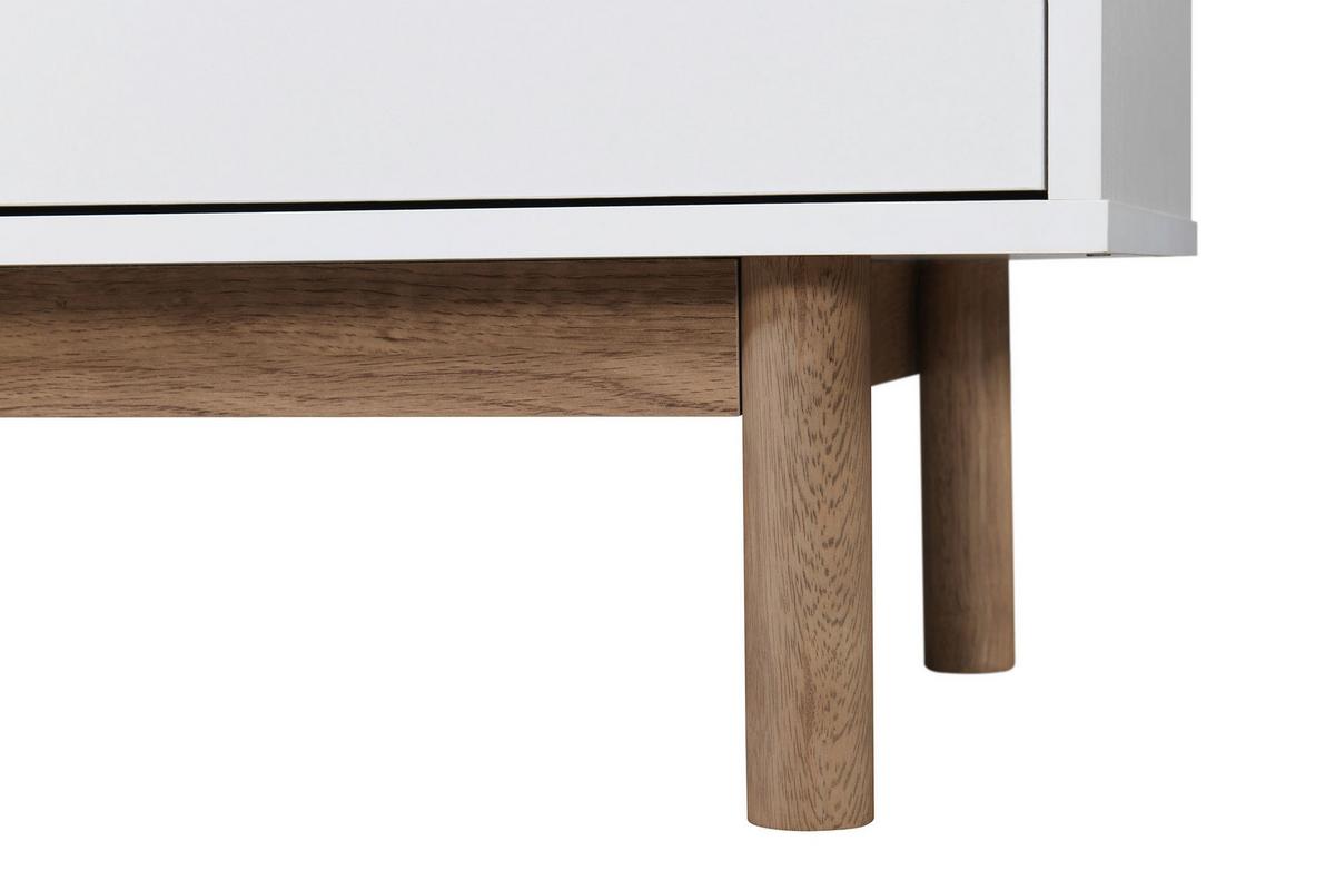 Sideboard Melanie Weiß Eichefarben - Eichefarben/Weiß, Design, Holzwerkstoff (144/80/44cm) - MID.YOU