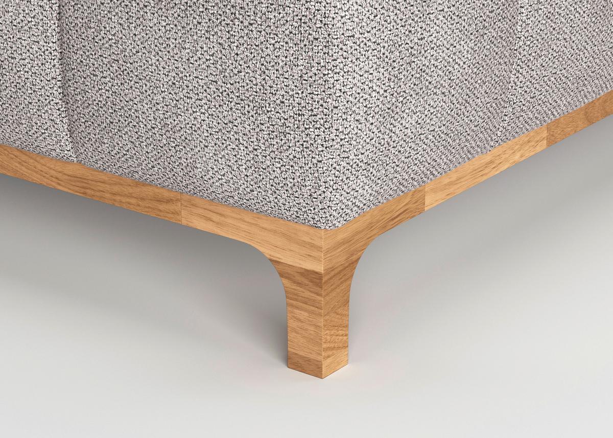 Boxspringbett Moon mit Topper 180x200 cm - Taupe/Eichefarben, MODERN, Holz/Holzwerkstoff (180/200cm) - MID.YOU