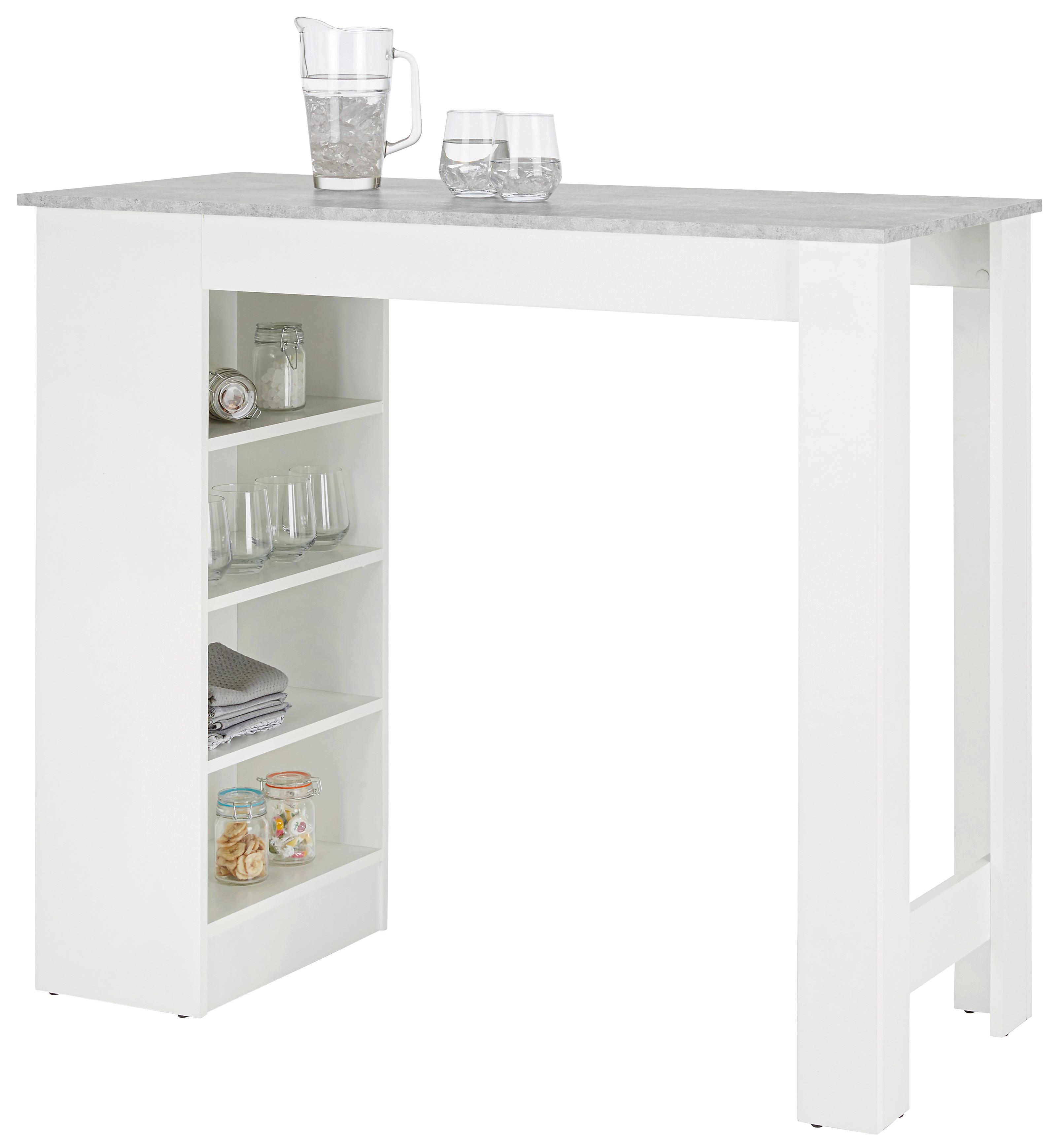 BAR MOJITO -BASED- - šedá/bílá, Moderní, kompozitní dřevo (115/50/103cm) - Based