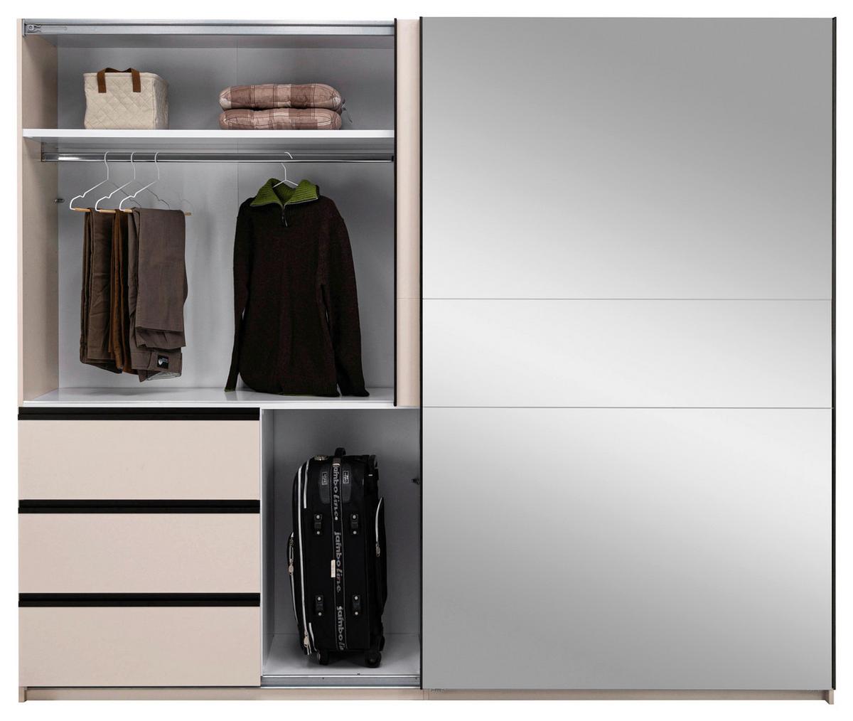 SCHIEBETÜRENSCHRANK Wilma Kaschmir B: 250cm - Kaschmir, MODERN, Holzwerkstoff (250/210/61,5cm) - P & B