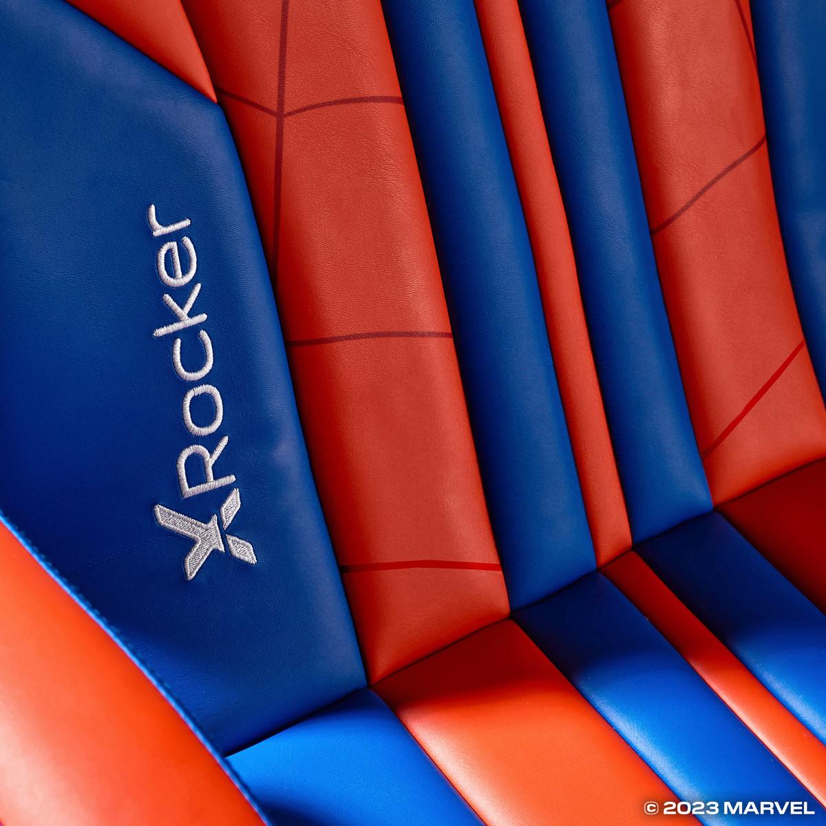 Gamingsessel Marvel Blau/rot/schwarz B: 53 Cm - Blau/Rot, MODERN, Leder/Holzwerkstoff (53/102/88cm) - X Rocker