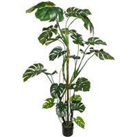 Kunstpflanze Split Philodendron H: 180 cm - Schwarz/Braun, Design, Kunststoff (180cm) - P & B