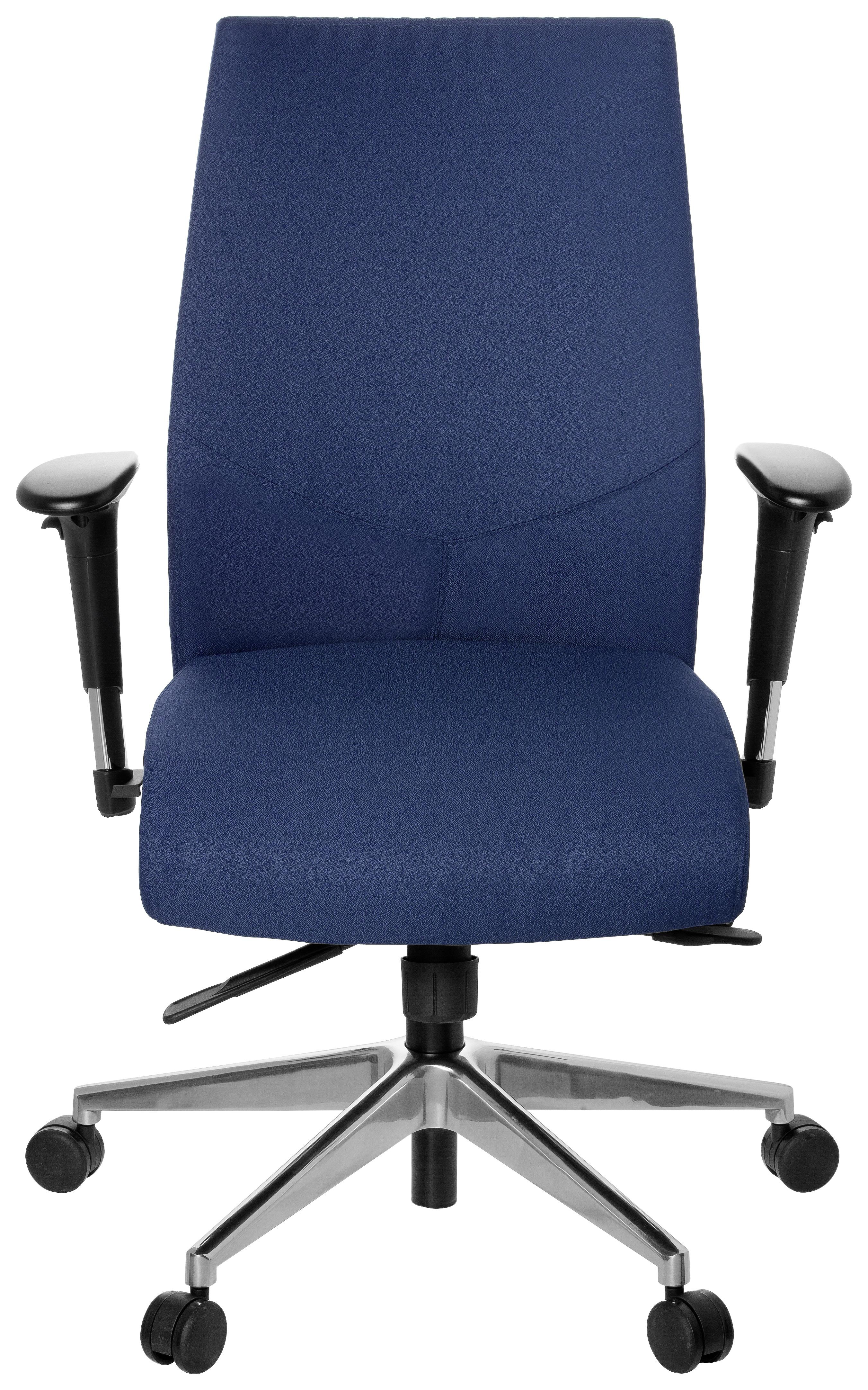 Drehstuhl Pro-Tec 250 Dunkelblau - Alufarben/Schwarz, MODERN, Kunststoff/Textil (57/116/51cm) - MID.YOU