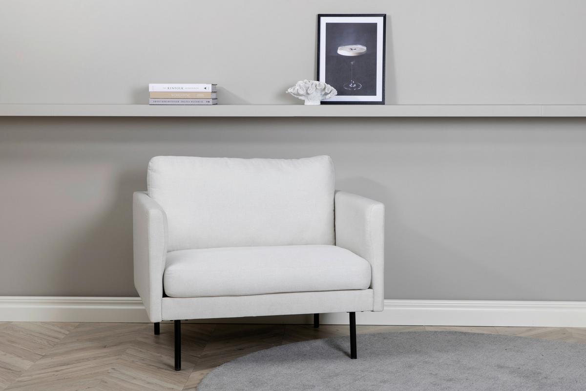 Sessel Zoom - Beige/Schwarz, Design, Kunststoff/Textil (95/80/84cm) - Livetastic