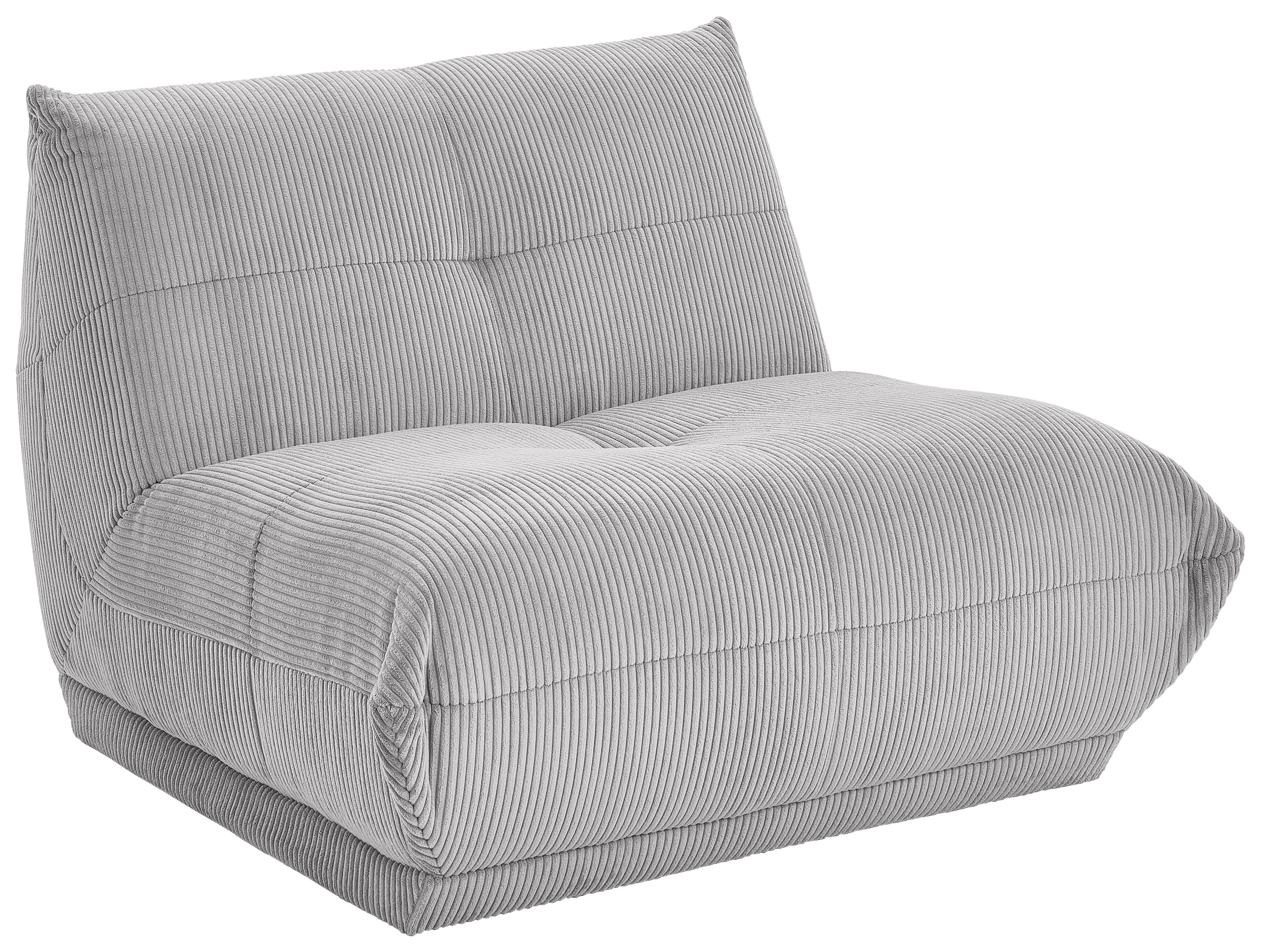 Modul Sofa Giselle 2er Sofa B: 105 Cm Cord Grau - Grau, Trend, Textil (105/80/112cm) - Livetastic