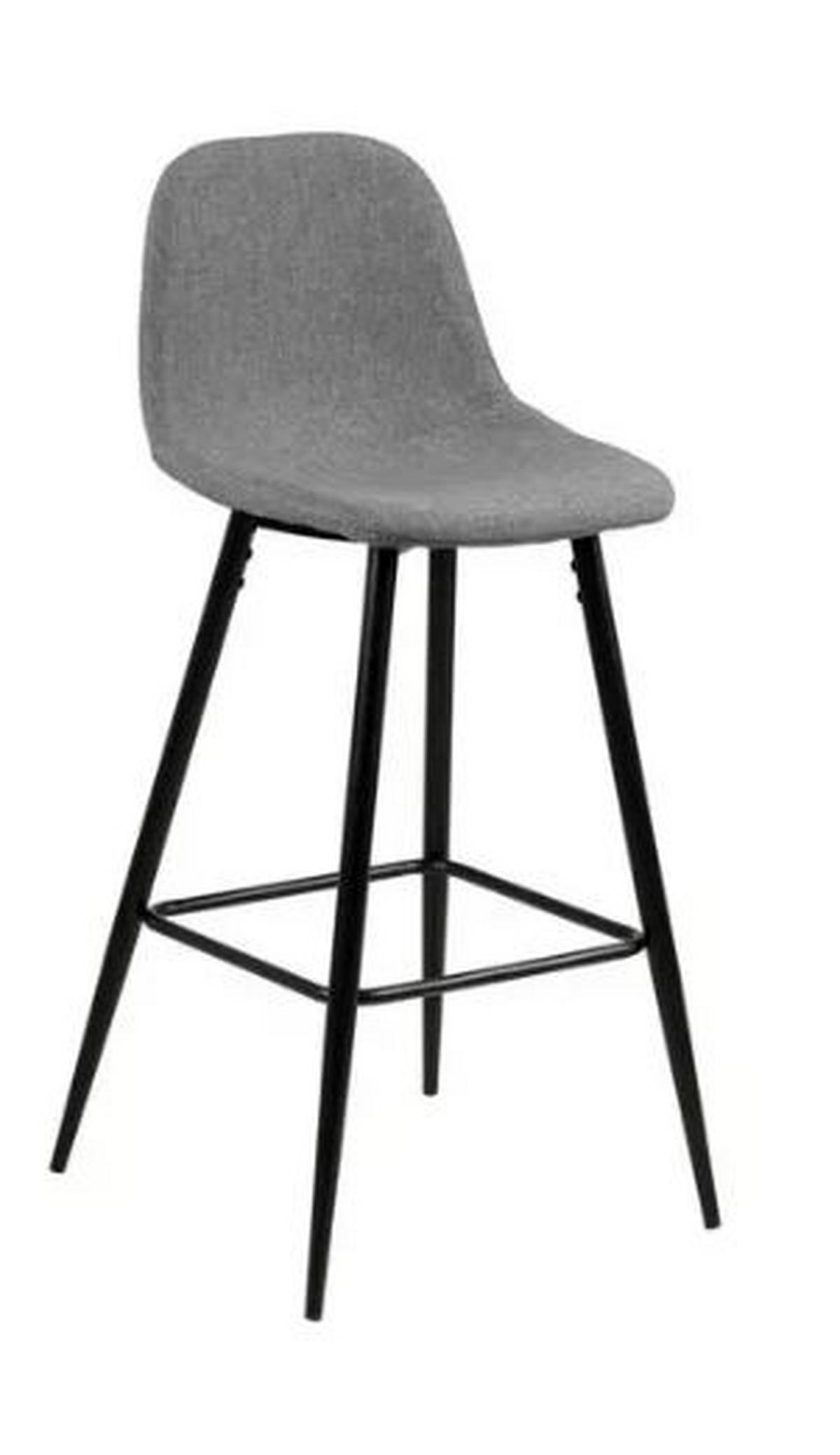 BAROVÁ ŽIDLE WILMA - černá/světle šedá, Basics, kov/textil (46,6/101/51cm) - MID.YOU