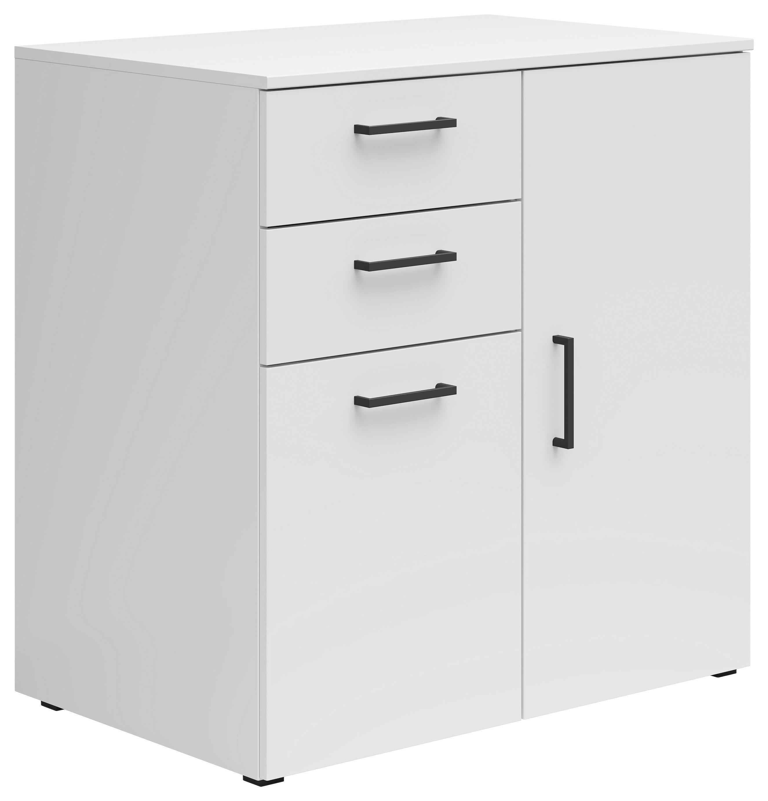 Komoda MULTISTAURAUM š: 80 cm - čierna/biela, Modern, kompozitné drevo/plast (80/83/52cm)