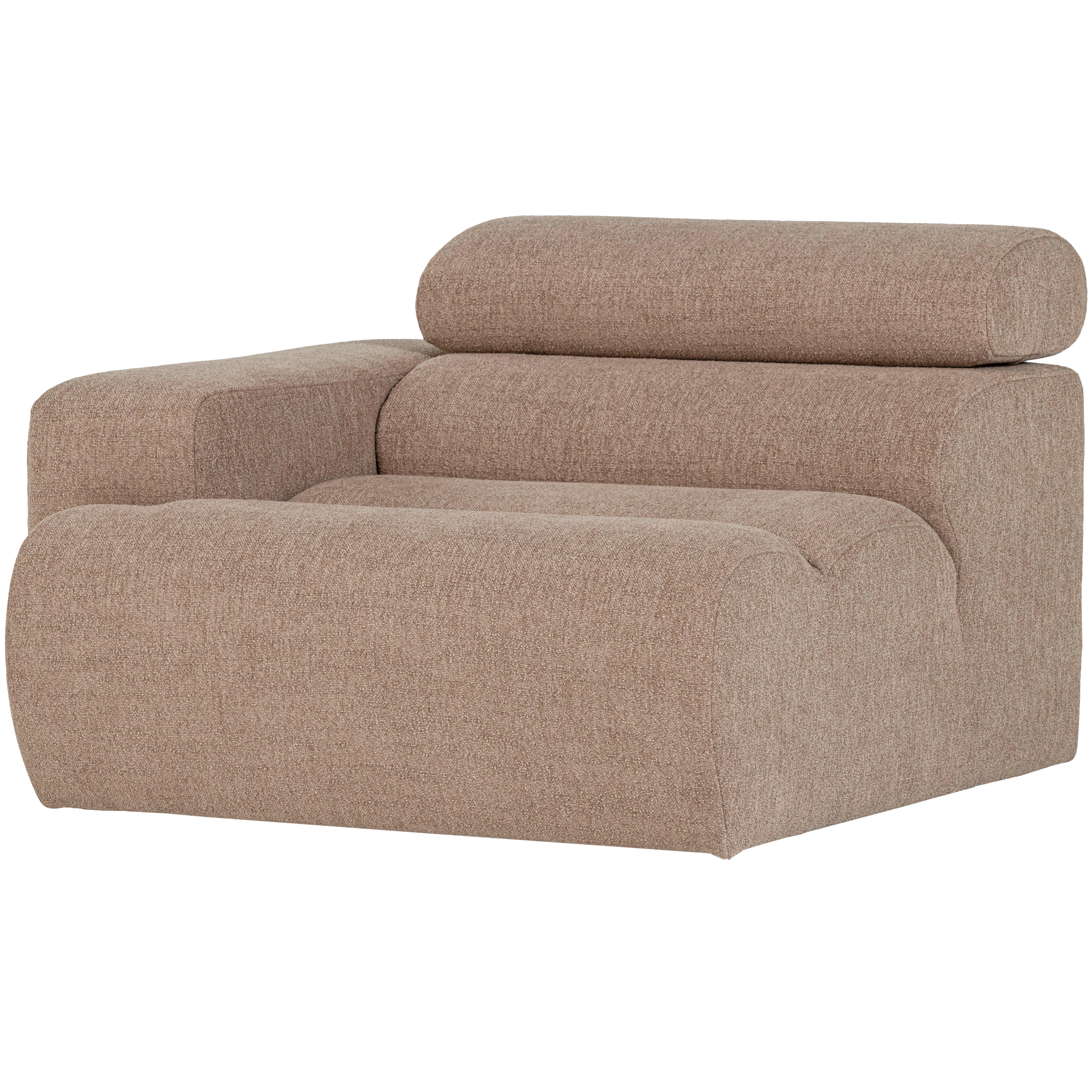 Sofaelement Novi Taupe B: 109cm - Taupe, Design, Textil (109/86/113cm) - Livetastic