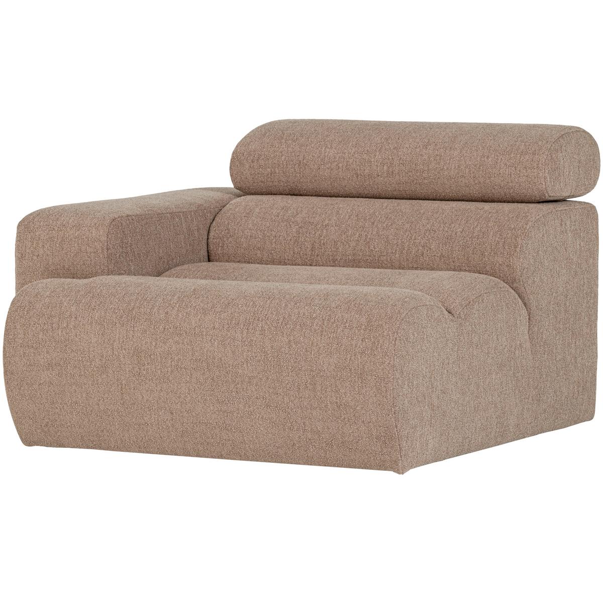Sofaelement Novi Taupe B: 109cm - Taupe, Design, Textil (109/86/113cm) - Livetastic