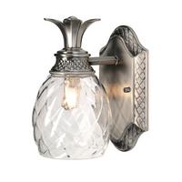 Bad-Wandleuchte Ip44 Nickelfarben L: 22 cm - Nickelfarben, LIFESTYLE, Glas/Metall (22/12,4/16.5cm) - Elstead Lighting