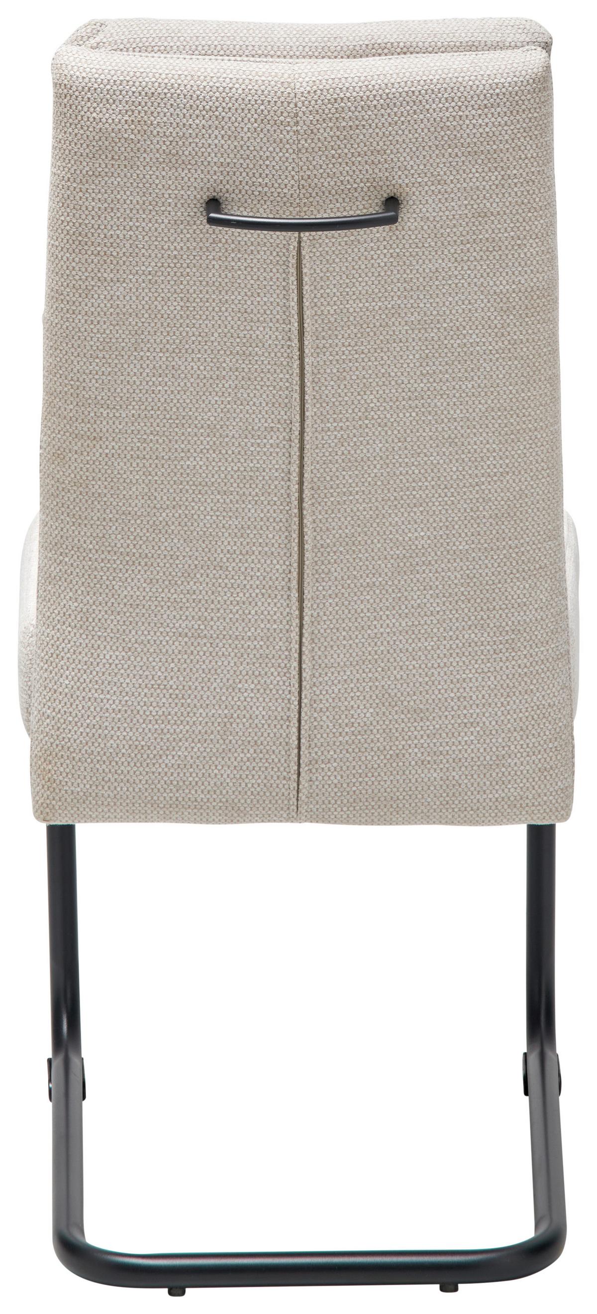 Schwingstuhl Hilal - Beige/Schwarz, LIFESTYLE, Holz/Textil (45/94/62cm) - MID.YOU