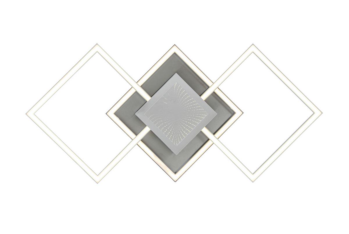 Led-deckenleuchte Tiziana - Chromfarben/Silberfarben, MODERN, Kunststoff/Metall (75cm) - Luca Bessoni