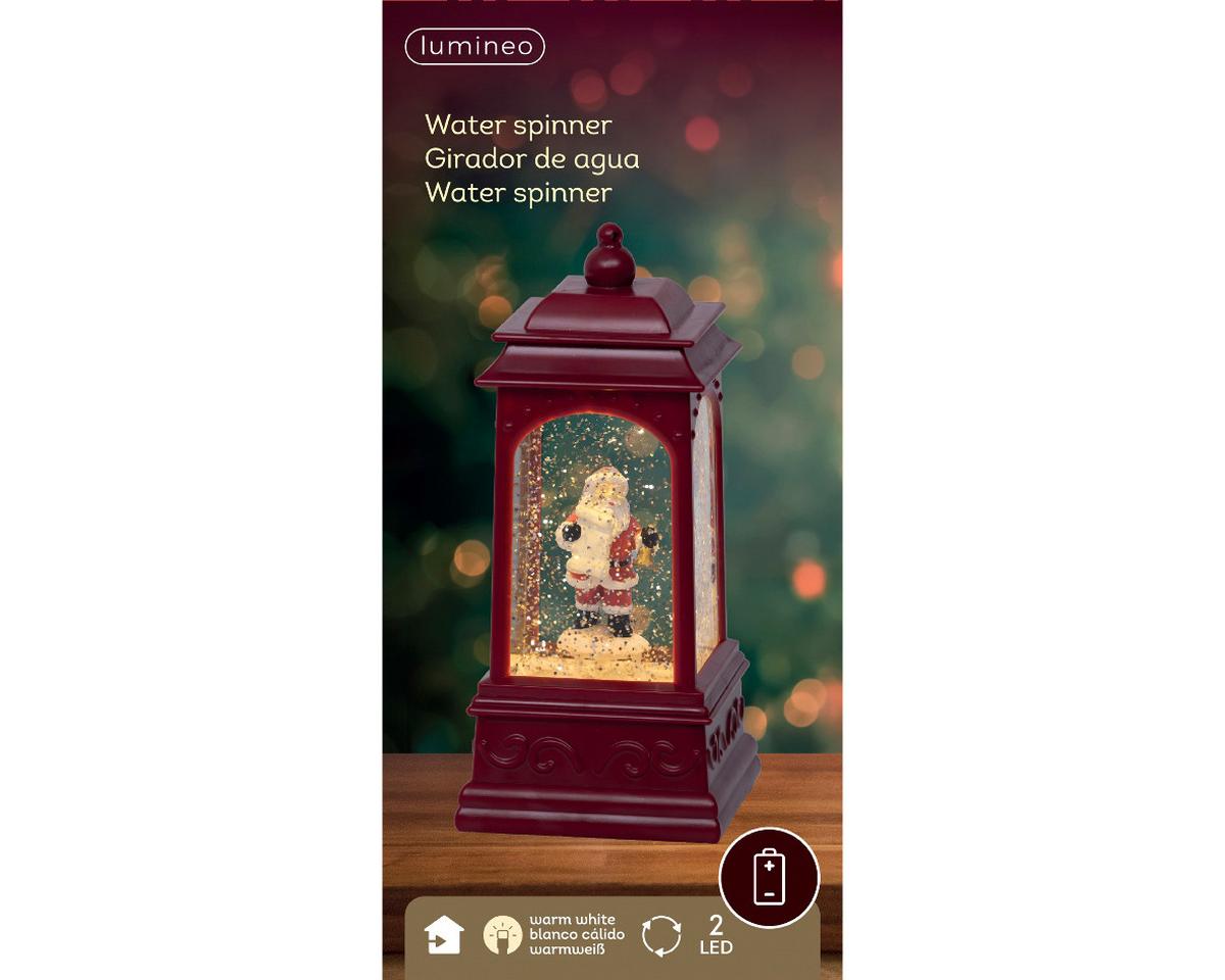 Vánoční LED figúrka MARL - bílá/červená, Basics, plast (9/9/20,5cm)